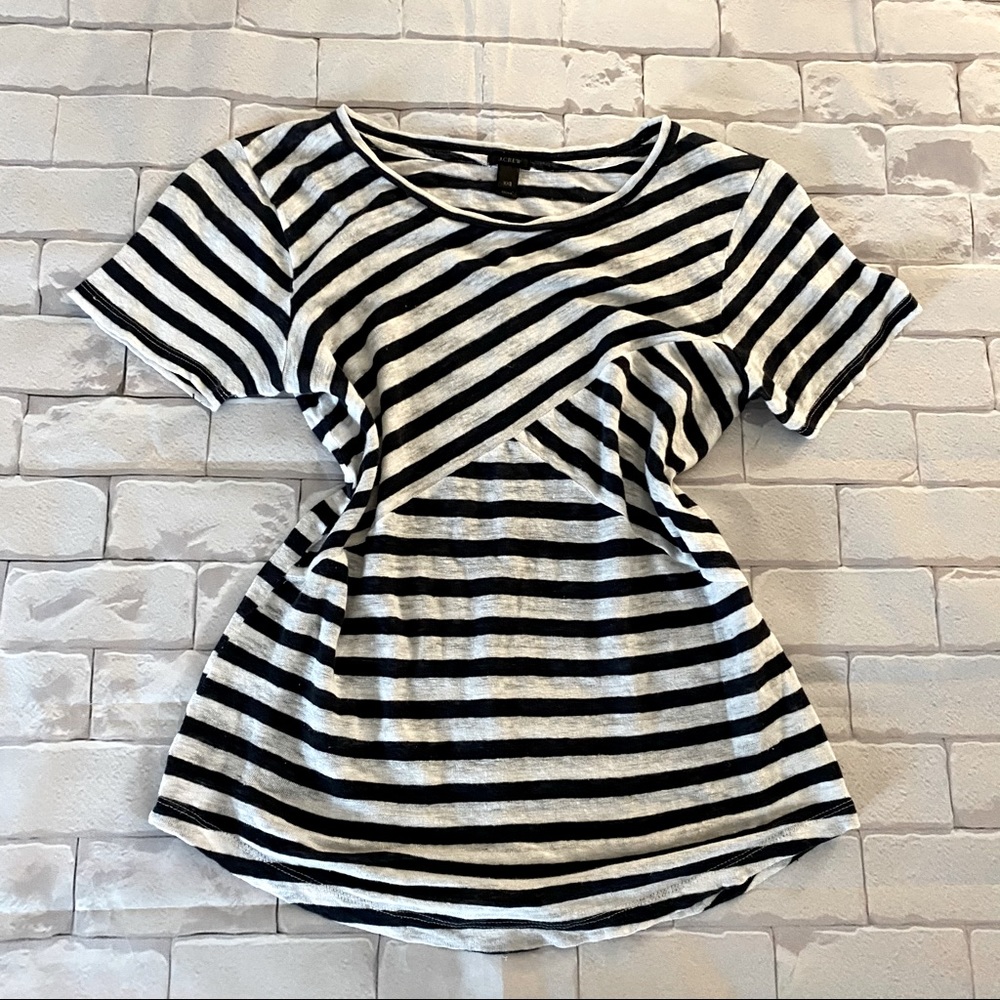 J Crew Blue and white tee shirt top size small
